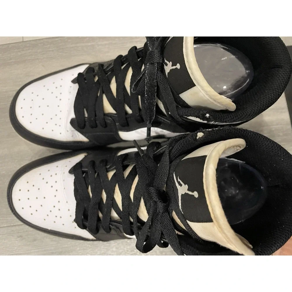 Air Jordan 1 Mid TD Panda Football Cleats Shoes Mens 7 US Black/White